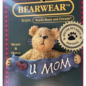 Vintage 2000 Boyd Bears Brooch Bearwear Valentine's Day Gift Mom‎ Gift